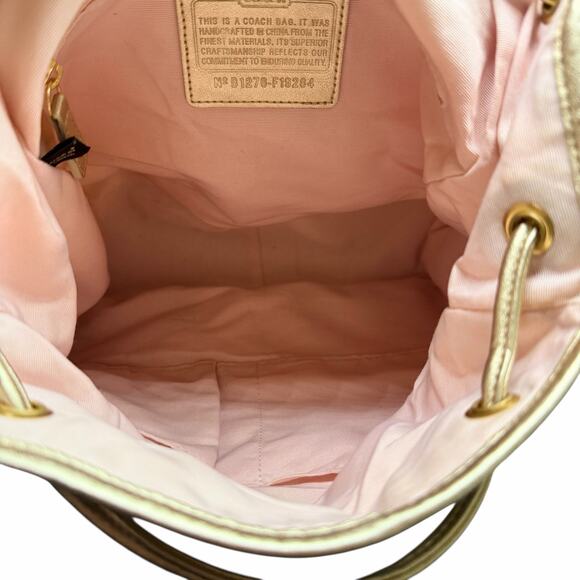 Coach Kyra Poppy Floral Backpack beige with Pink Gold White Purple F19284 fabric - Picture 11 of 12